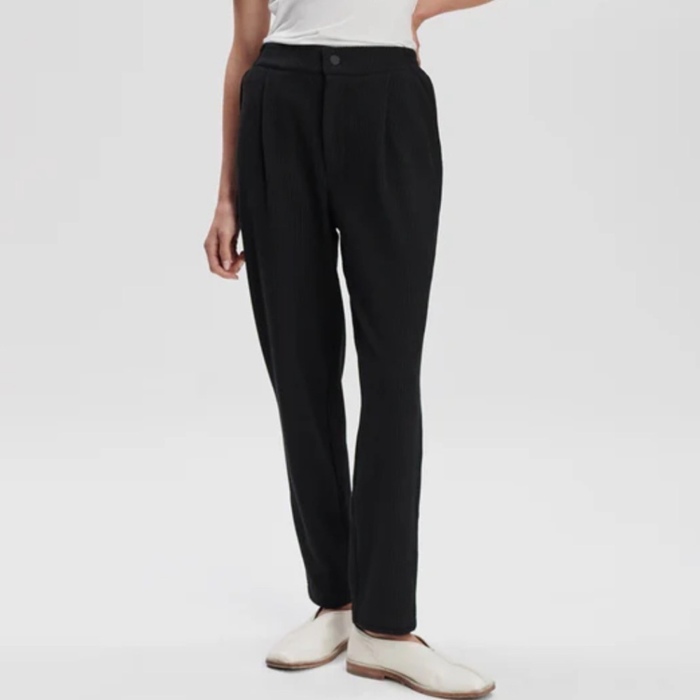 Varley- NWT Black Cord Jersey Perrie Tapered Trousers 26”